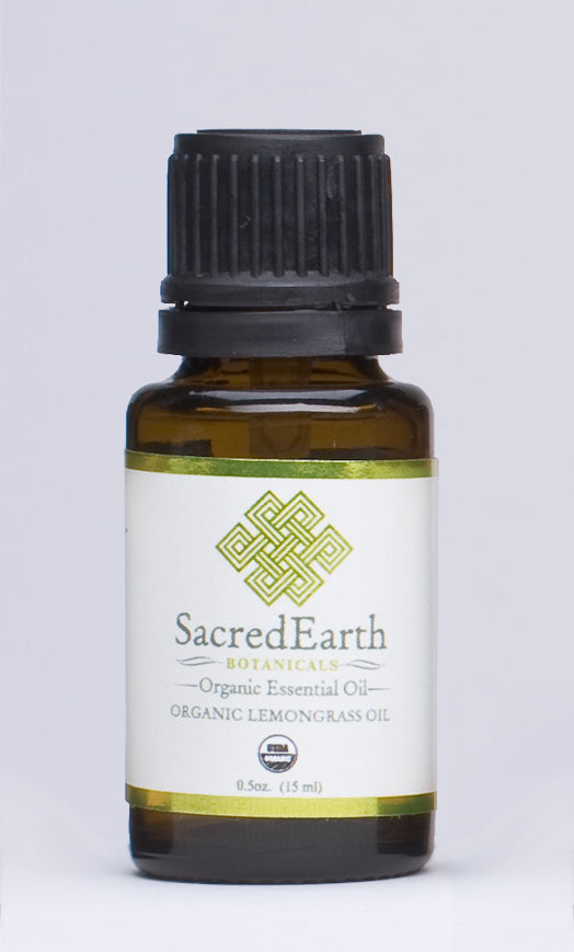 Organic Lemongrass Essential Oil 15ml by SacredEarth Botanicals