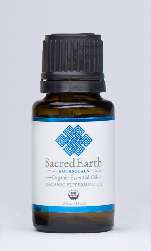 Organic Peppermint Essential Oil 15ml by SacredEarth Botanicals